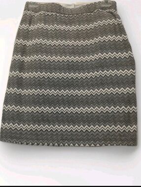 Skirt Womens Black And White Zig Zag Pattern Size Small